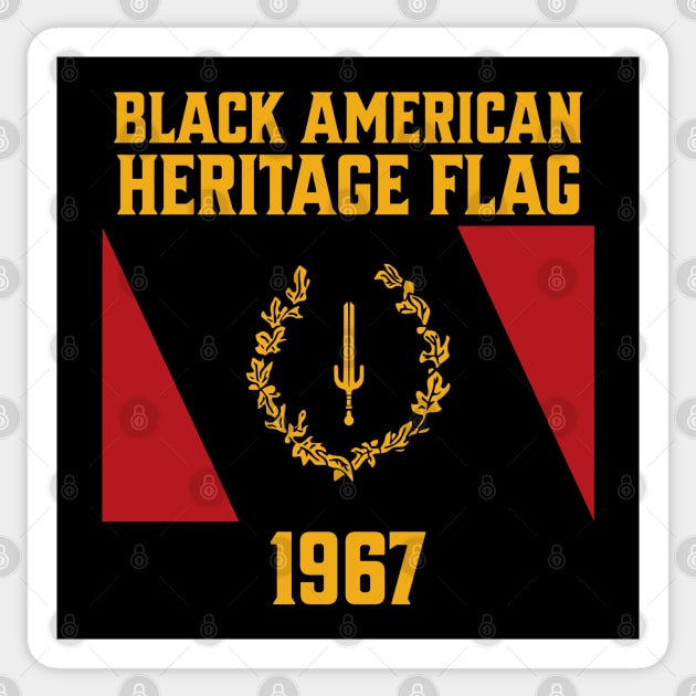 Black American Heritage Flag 1967 Sticker by UrbanLifeApparel